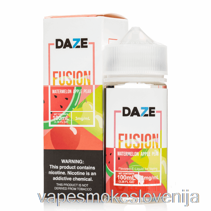 Vape Slovenija Lubenica Jabolko Hruška - 7 Daze Fusion - 100ml 3mg